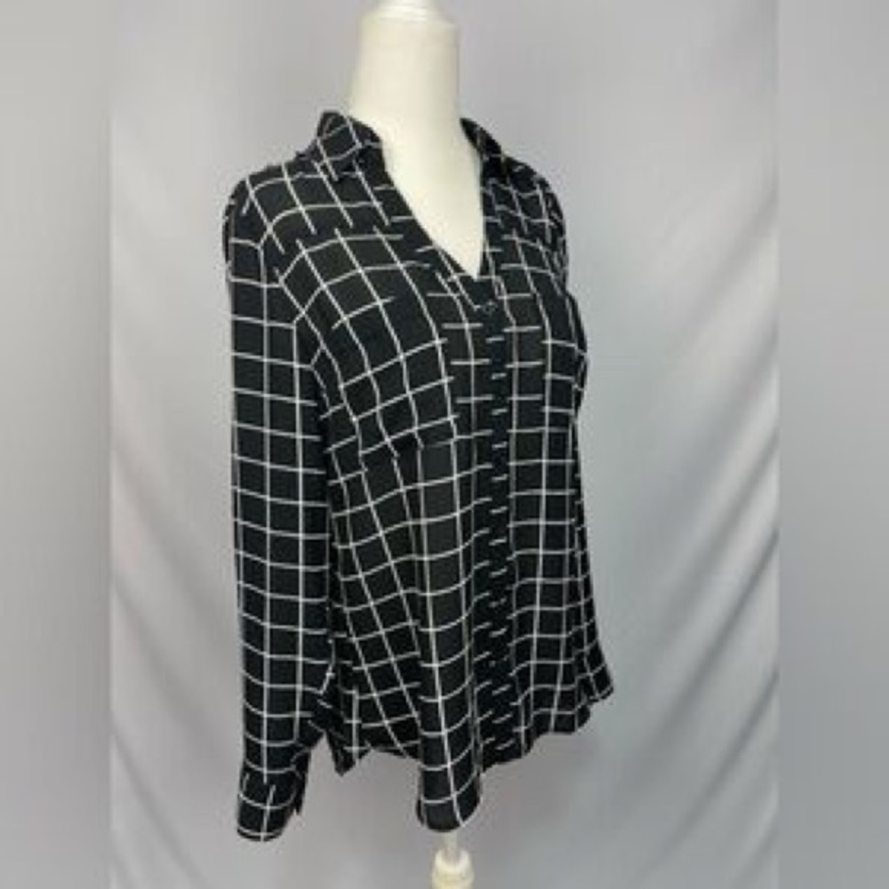 Express Portofino Checkered Blouse